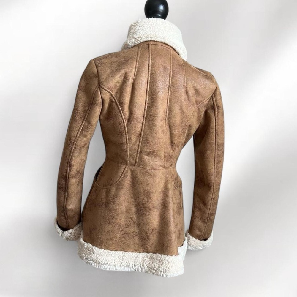 Vintage Cache Tan Shearling Jacket - image 2